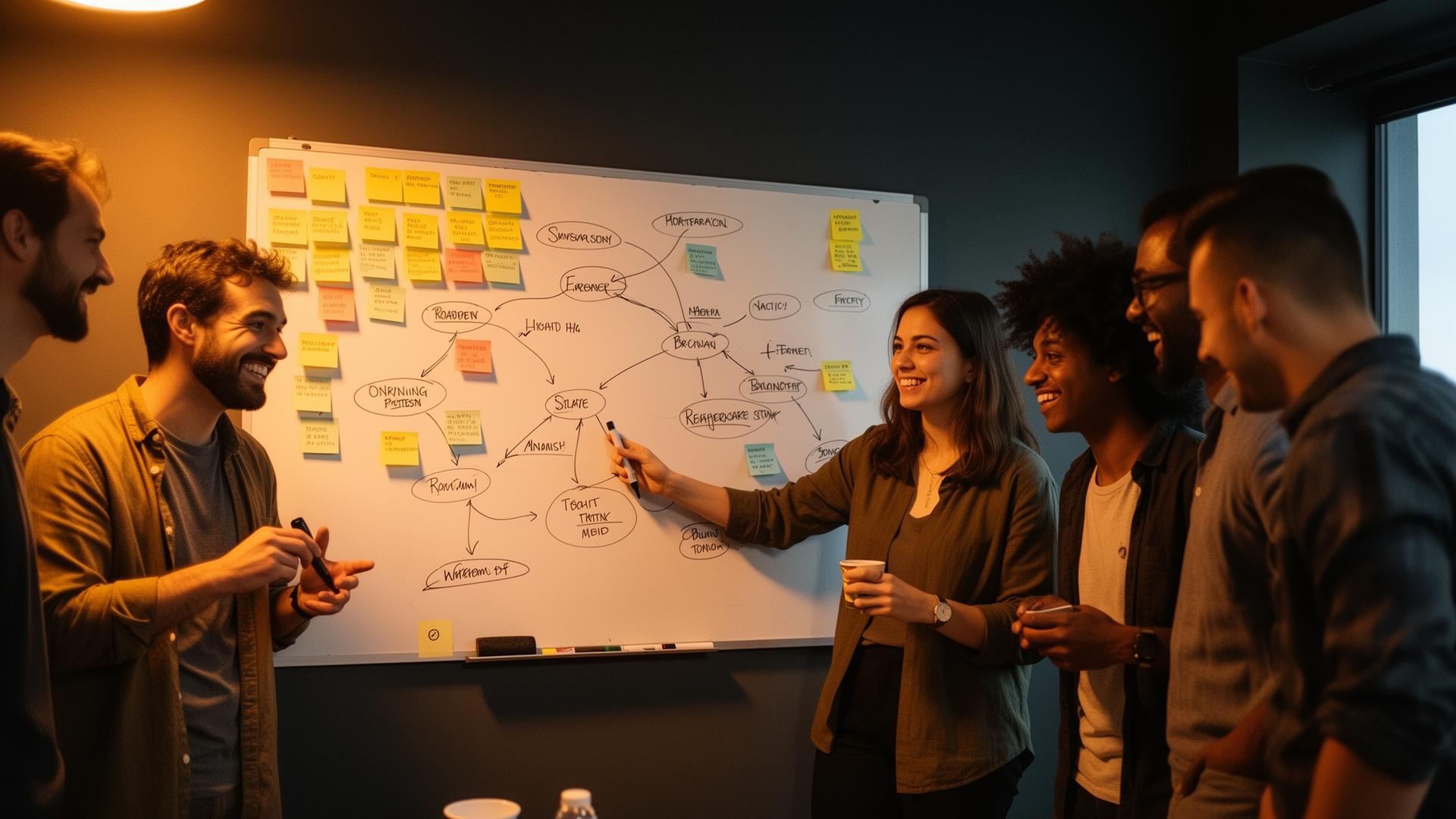 Embedded EMNET recruiters collaborating on a hiring strategy
